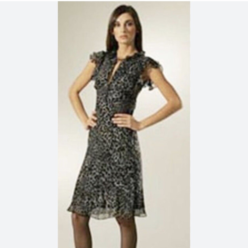 DVF Kasper leopard dress silk size 6